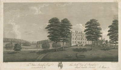 Swinfen Hall: gravür, nd [1762-1798] (baskı) by Stebbing Shaw