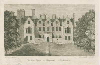 Tamworth - Hendek Evi: gravür, nd [1762-1802] (baskı) by Stebbing Shaw