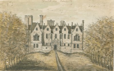 Tamworth - Hendek Evi: sulu boya, nd [1762-1802] by Stebbing Shaw