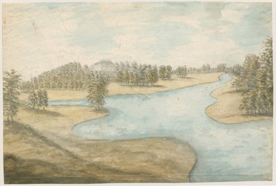 Teddesley Hall: sulu boya, nd [1762-1802] by Stebbing Shaw
