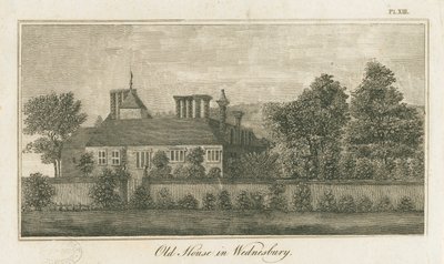 Wednesbury - Eski Ev: gravür, nd [1762-1802] (baskı) by Stebbing Shaw