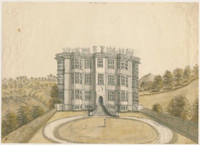 Wootton Lodge: sulu boya, nd [1794] by Stebbing Shaw