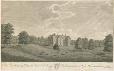 Wrottesley Hall: gravür, nd [c 1798] (baskı) by Stebbing Shaw