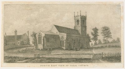 Yoxall Kilisesi: gravür, nd [c 1798] (baskı) by Stebbing Shaw