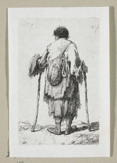 Arkadan Görülen Dilenci by Stefan Juliusz Norblin de la Gourdaine