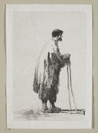 Sağa Bakan Profilde Dilenci by Stefan Juliusz Norblin de la Gourdaine