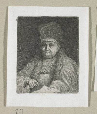 Bir Din Adamının Yarım Boy Portresi by Stefan Juliusz Norblin de la Gourdaine