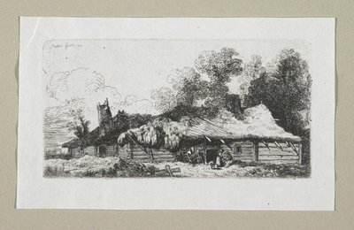 Polonya Çiftliği ile Manzara by Stefan Juliusz Norblin de la Gourdaine