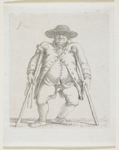 Koltuk değneği olan adam; "Orlandini" by Stefan Juliusz Norblin de la Gourdaine
