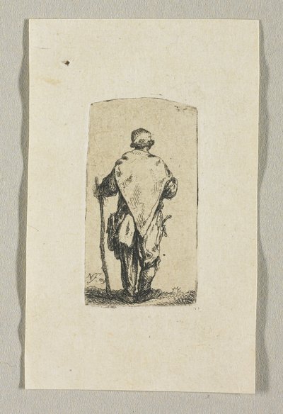 Beyaz Bir Bez Giyen Adam Ayakta by Stefan Juliusz Norblin de la Gourdaine