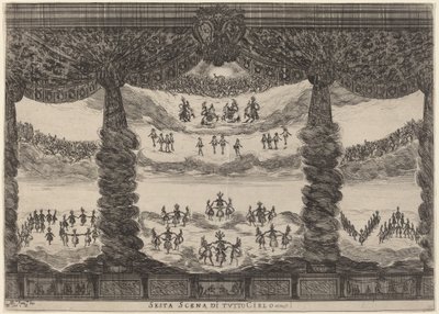 Tüm Cennetin Altıncı Sahnesi by Stefano Della Bella after Alfonso Parigi II