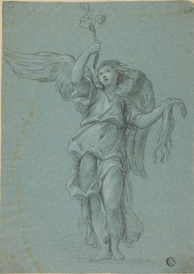Çiçekler ve bela tutan melek by Stefano Pozzi