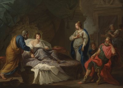 Antiochus Stratonice'ye Hasret, yaklaşık 1740 (tuval üzerine yağlı boya) by Stefano Pozzi