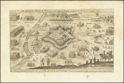 Macaristan sınırlarındaki ünlü Neuhausel meydanı 13 Ağustos 1663 tarihinde Türkler tarafından kuşatıldı by Stefano Scolari