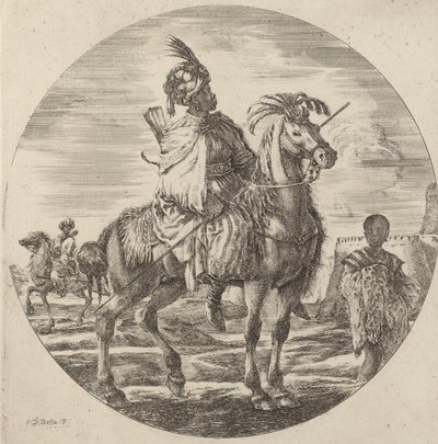 Bir Kara Süvari. by Stefano della Bella