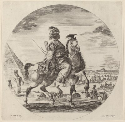 Bir Kara Süvari. by Stefano della Bella