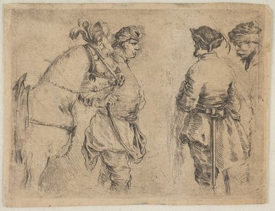 Bir Atı Bridle Tarafından Tutan Bir Kutup, yaklaşık. 1662. by Stefano della Bella