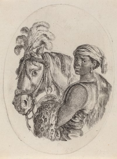 Arap Atlı Kara Damat, 16491650. by Stefano della Bella
