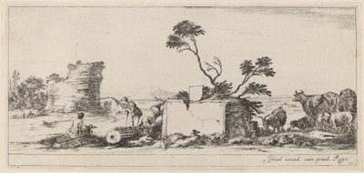 Sanatçı Eskiziyle Campagna Sahnesi, 1647