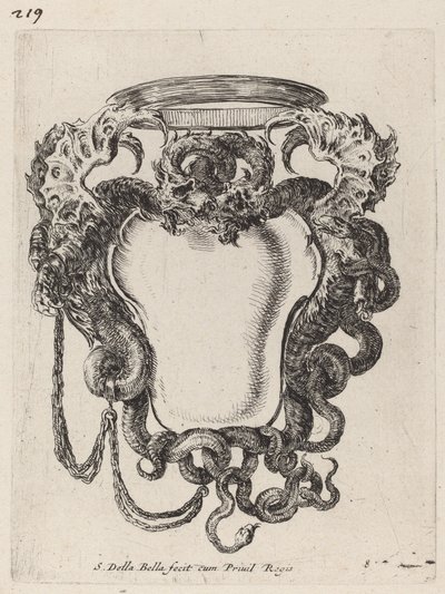 Ejderhalar Tarafından Kuşatılan Kartuş, 1647. by Stefano della Bella