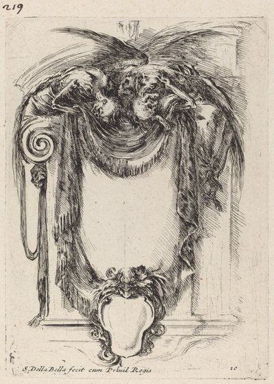 Cesetlerden Asılan Kartuş, 1647. by Stefano della Bella