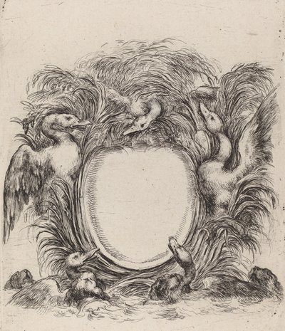 Ördekler ve Köpekler ile Kartuş, 1647. by Stefano della Bella