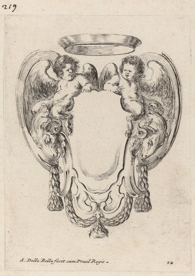 Koçlu Kartuş ve Bebek Satirler, 1647. by Stefano della Bella