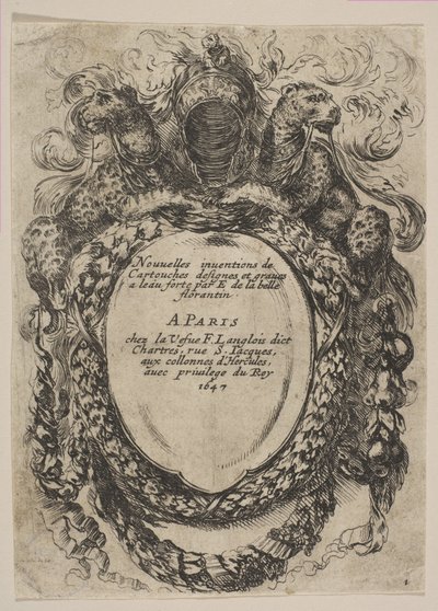 Başlıklı Kartuş: Kartuşların Yeni Buluşları, 1647. by Stefano della Bella
