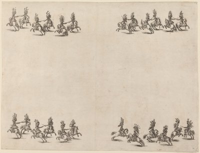 Kılıçlarla Dövüşen Süvariler, 1652. by Stefano della Bella