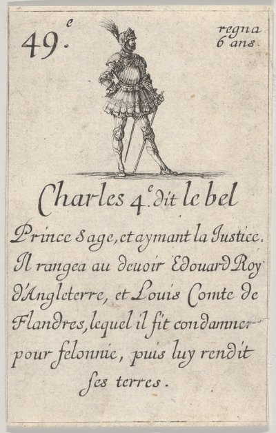 Charles 4.edit le bel Prince sage..., Game of the Kings of France