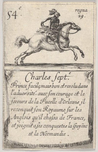 Charles Sept.-e Prince facile..., Game of the Kings of France