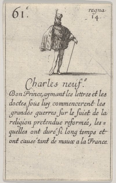 Charles neuf.-e Bon Prince..., Game of the Kings of France