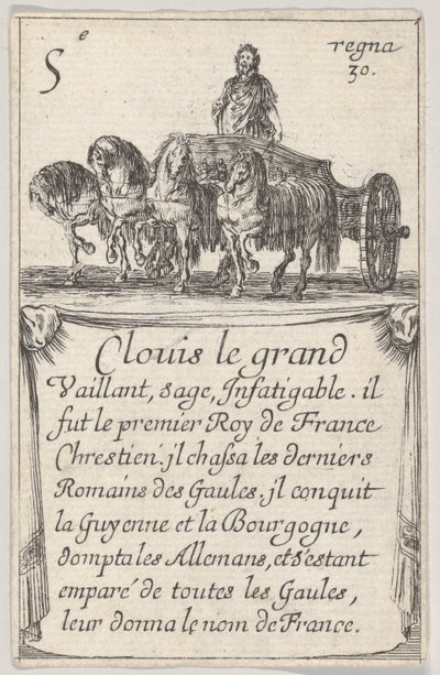 Clovis le grand Vaillant, adaçayı..., Game of the Kings of France