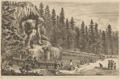 Apeninlerin devasa heykeli by Stefano della Bella