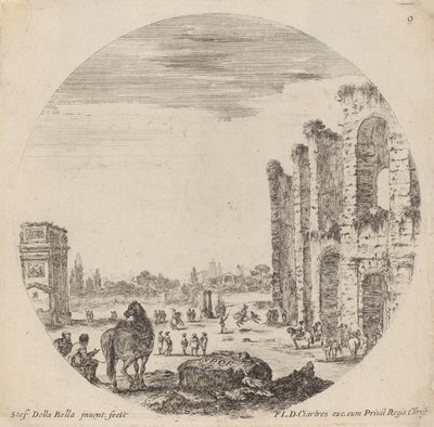 Kolezyum ve Konstantin Kemeri, 1646. by Stefano della Bella