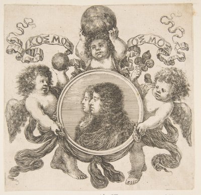 Cosimo de Medici, Toskana Prensi ve Karısı, Marguerite Louise dOrleans, 1661. by Stefano della Bella