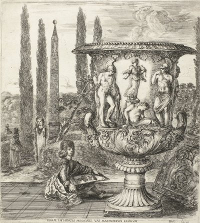 De jonge Cosimo III de Medici tekent de Medici-vaas Roma