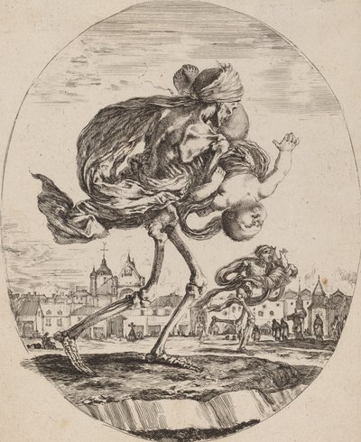 Bir Çocuğu Sağa Taşıyan Ölüm, muhtemelen 1648. by Stefano della Bella