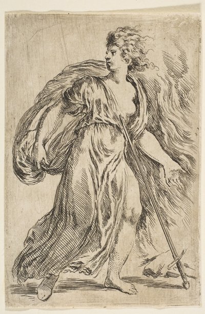 Dido Kendini Öldürüyor, ca. 1660. by Stefano della Bella