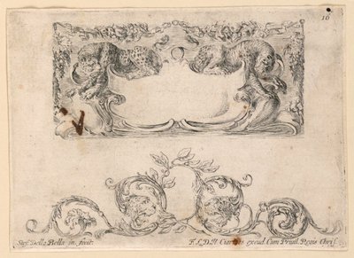 Rozet, Rinceaux, No. "Raccolta di varii cappriccii et yeni buluşu di cartelle et süs" den 16 by Stefano della Bella
