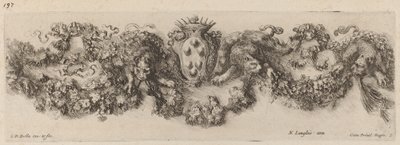 Medici Arması ile Festoon by Stefano della Bella