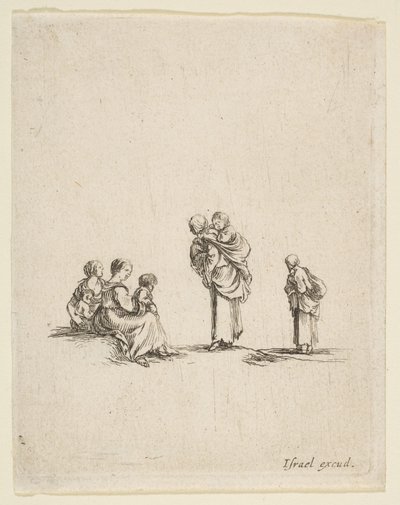 Dört Dilenci Kadın, ca. 1641. by Stefano della Bella