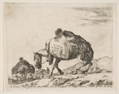 Çeşitli Hayvanlar için Ön Kapak: Pack Horse, ca. 1641. by Stefano della Bella