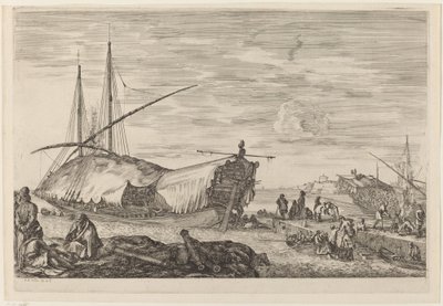 Güverteli, Yelkenli Kadırga, muhtemelen c. 16541655. by Stefano della Bella