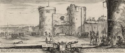 Kale girişi (kağıt üzerine gravür) by Stefano della Bella
