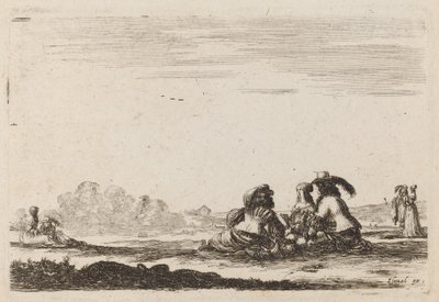 Lordlar ve Leydiler Sohbeti, 1642. by Stefano della Bella