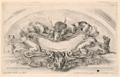 Rozetli Lunette, No. 13 "Raccolta di varii cappriccii et yeni buluşu di cartelle et süs" by Stefano della Bella