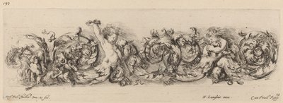 Çocuklar ve Köpeklerle Süs Frizi, muhtemelen 1648. by Stefano della Bella