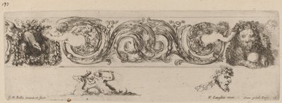 Çocuklar Tarafından Kuşanılan Kartal ve Aslanlı Süs Frizi, muhtemelen 1648. by Stefano della Bella
