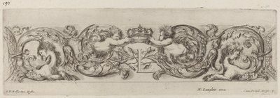 L Harfi Louis XIV ile Süs Frizi, muhtemelen 1648. by Stefano della Bella